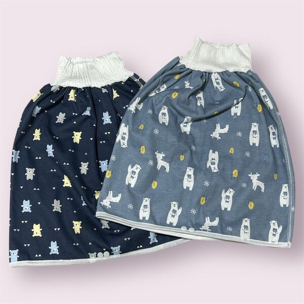 2way おねしょズボン スカート ボタン 旅行 お出かけ パジャマ お昼寝 おねしょパンツ 幼稚園 トイレトレーニング 保育園