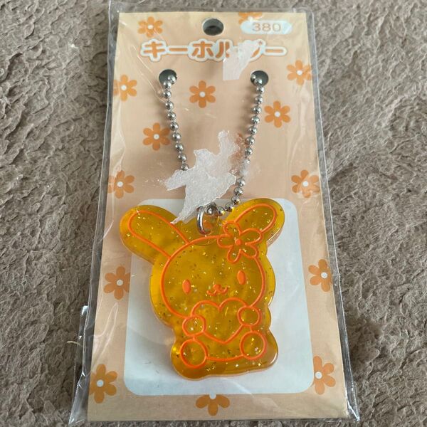 U・SA・HA・NA キーホルダー ウサハナ オレンジ ラメ入り うさぎ チェーンホルダー Sanrio サンリオコレクション