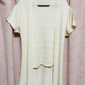 半袖 ロング カーディガン アンサンブル 2点セット レディース トップス カットソー