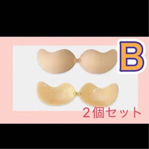 ヌーブラ Bカップ 肌色 ベージュ 谷間 胸元 ひもなし シリコン ヌードブラ