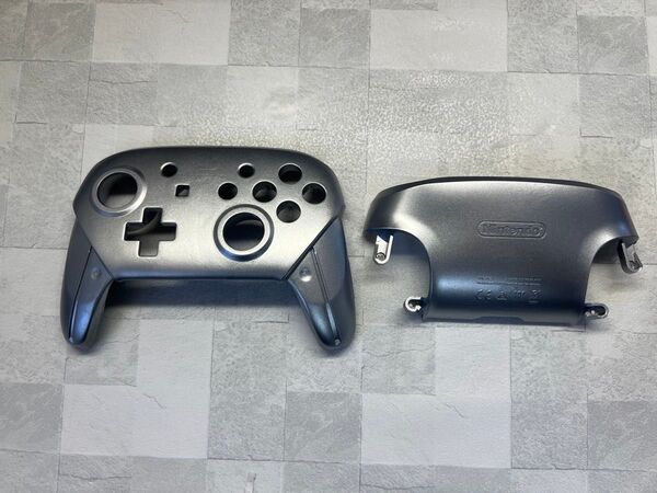 Nintendo Switch プロコン 外装 上下シェル シルバー塗装