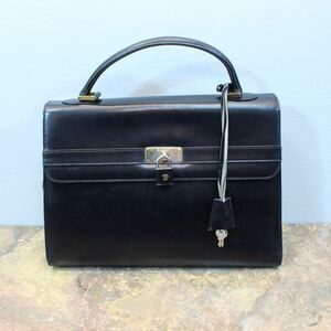 BALLY BELTED LEATHER HAND BAG MADE IN ITALY/バリーベルテッドレザーハンドバッグ