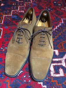HESCHUNG SUEDE LEATHER STRAIGHT TIP SHOES MADE IN FRANCE/エシュンスウェードレザーストレートチップシューズ 8 1/2