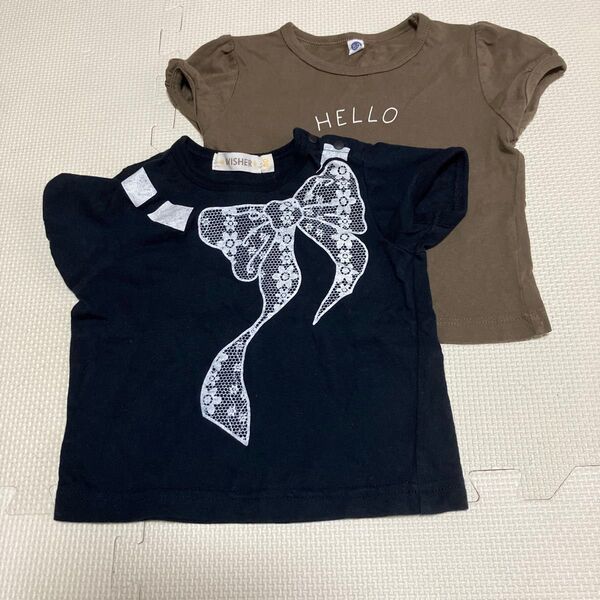 女の子 半袖 Tシャツ二枚 80