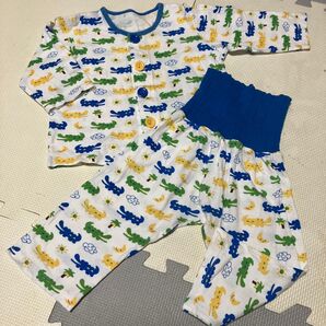 ワニ柄腹巻きパジャマ80