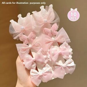 【新品】ベビー キッズ 子供 ヘアアクセサリー ヘアクリップ10ピース ピンク