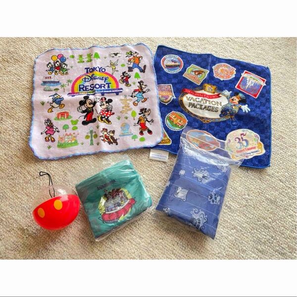 ディズニー Disney ハンカチ タオル エコバッグ ガチャガチャ バケパ バケーションパッケージ オーナメント