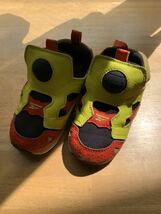 【レア品】Reebok Pump Fury リーボック ポンプフューリー キッズ用 子供用 13cm イエロー 箱付き 美品_画像1