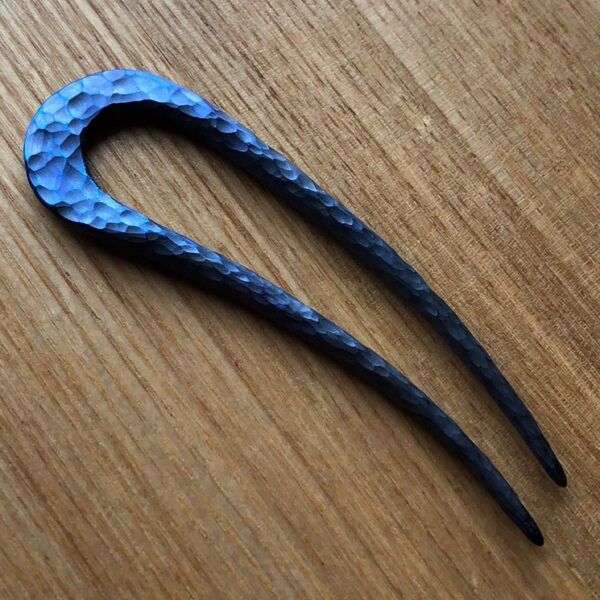 titanium hair sticks “bule rock” かんざし 二本軸 ヘアスティック 簪