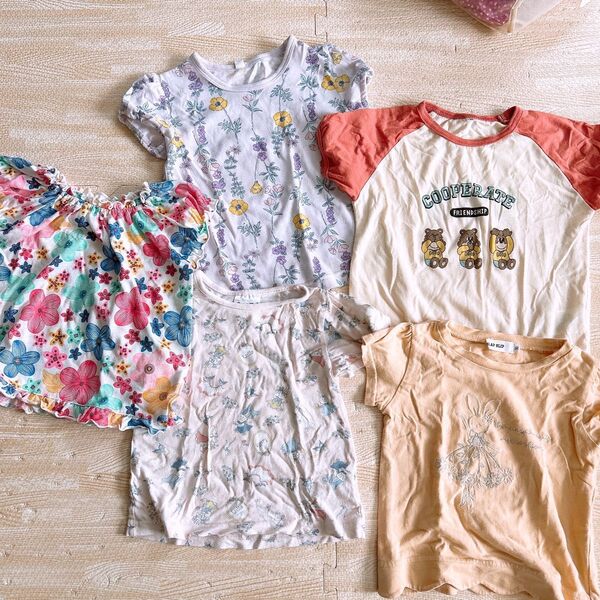 半袖 Tシャツ 女の子 花柄 トップス