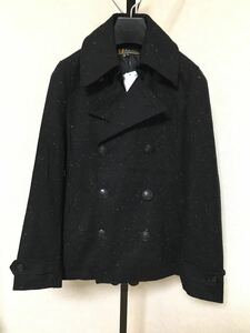 ツイードジャケット　新品　Pコートジャケット　黒霜降り　Mサイズ　