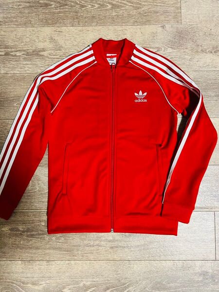 【超美品】adidas トラックジャケット 150サイズ アディダス 赤