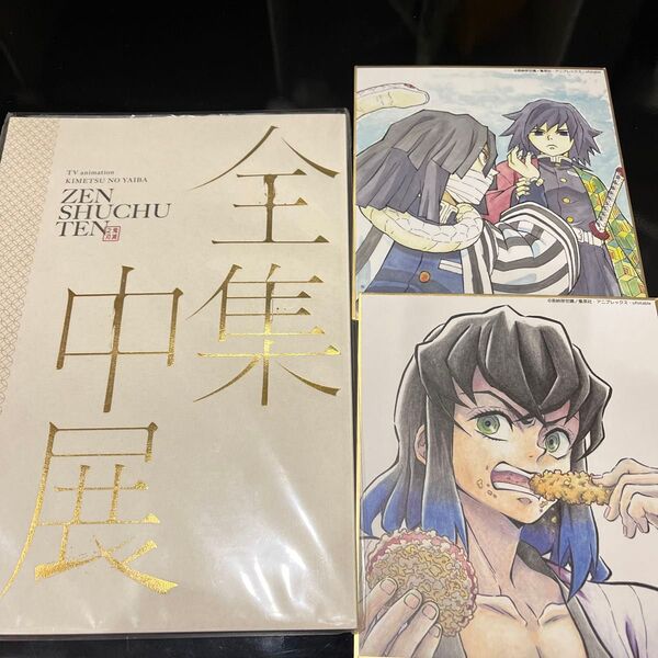 鬼滅の刃 全集中展 パンフレットと色紙2枚セット