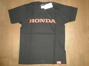 ホンダ HONDA 黒色 ブラック 赤文字 Tシャツ 本田技研工業式会社オリジナルTシャツ 男性S 新品 即決