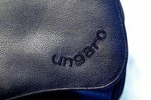 ○美品 ウンガロ ungaro レザー ショルダーバッグ ネイビー B0420_画像6