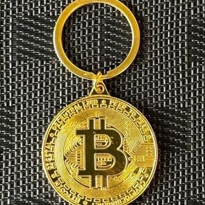 ビットコイン キーホルダー ゴールド 仮想通貨 BTC キーリング