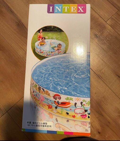 INTEX プール 円形 自宅プール ビニールプール 膨らませ不要 おもちゃ 夏