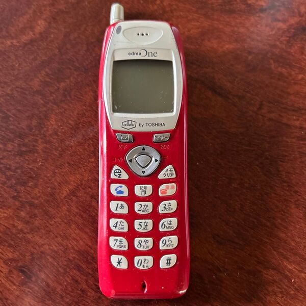 TOSHIBA cdmaOne 携帯電話 レッド ガラケー