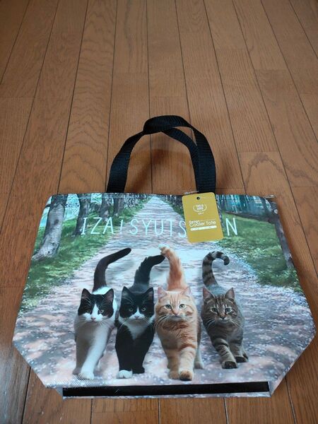 猫 トートバッグ エコバッグ 保冷 いざ出陣