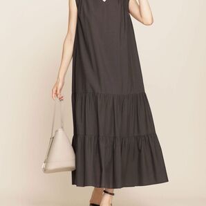 ナノ ユニバース ティアード ワンピース ロングワンピース レディース S ノースリーブ