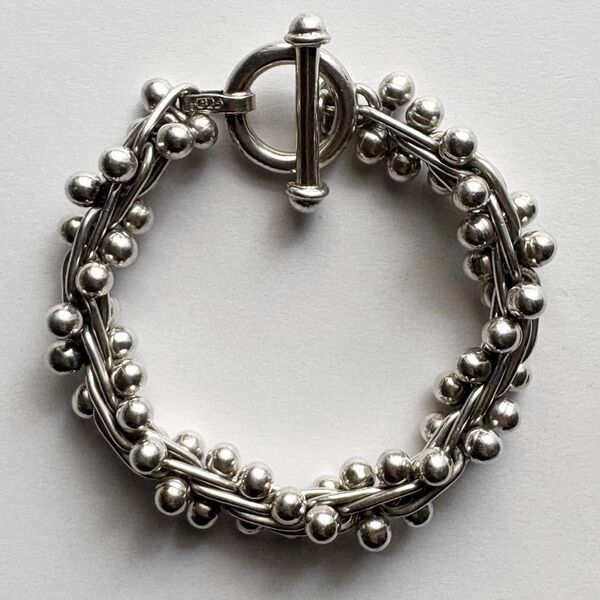 Mexico Vintage DNA Chain Bracelet シルバー925 TAXCO メキシコ製