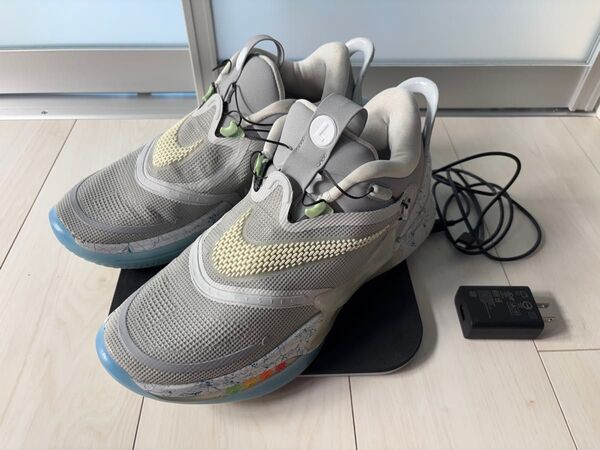 ナイキ NIKE Adapt BB 2.0 "Mag" 自動靴紐スニーカー シューズ 26.5㎝ ライトグレー