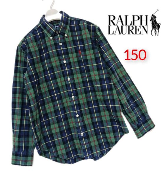 RALPHLAUREN◆長袖コットンシャツ◆ラルフローレン◆150 チェック