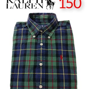 RALPHLAUREN◆長袖コットンシャツ◆ラルフローレン◆150 チェック