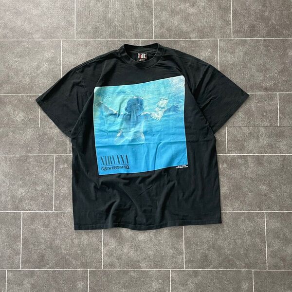 NIRVANA ニルヴァーナ Nevermain S/S t shirt band black XL usa 1992