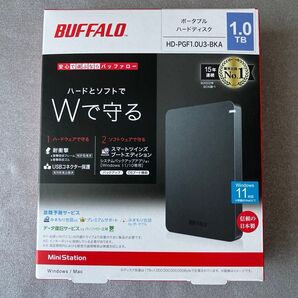 バッファロー ポータブルHDD HD-PGF1.0U3-BKA