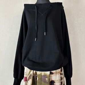 【n'OrLABEL】リブボートネック裏毛スウェット サイズ:F