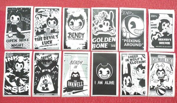 BENDY 全長8cm防水加工シール12枚