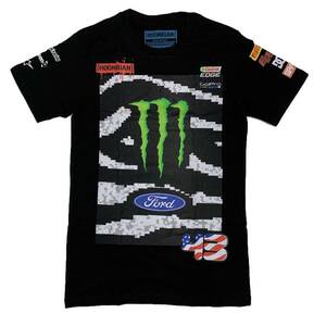 HOONIGAN RACING フーニガン MONSTER ENERGY モンスターエナジー USフラッグ43 Kenblockオフィシャル Ｔシャツ(ブラック) (XXL)並行輸入品