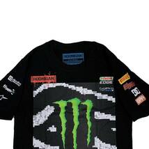 HOONIGAN RACING フーニガン MONSTER ENERGY モンスターエナジー USフラッグ43 Kenblockオフィシャル Ｔシャツ(ブラック) (L)並行輸入品_画像6