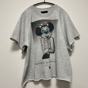 Geometrick ジオメトリック MINERVA "MINNIE"MOUSE スウェット Tシャツ ミニー 半袖 グレー