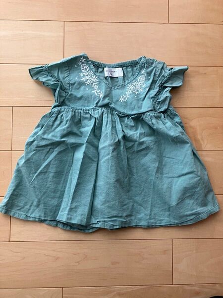 WILL MERY 刺繍入りフリル袖ワンピース 80サイズ
