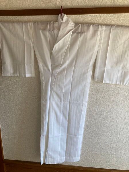 駒絽 襦袢 夏 未使用 広衿 白 ポリ