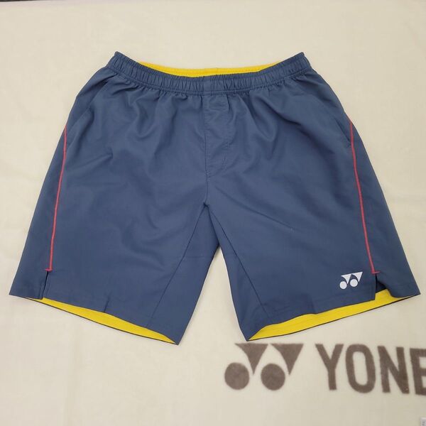 YONEX ハーフパンツ グレー&イエロー メンズ Lサイズ