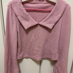 ピンク ショート丈トップス