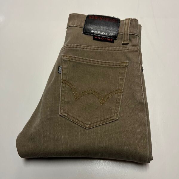 EDWIN エドウィン 503WF ワイルドファイア ストレッチジーンズ デニムパンツ 暖パン 防寒 防風 W28 日本製