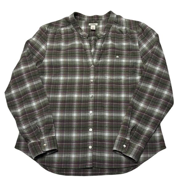 L.L.Bean エルエルビーン ネルシャツ ブラウス スキッパー S レディース