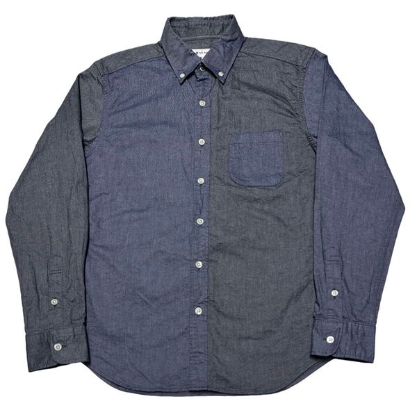 THE SHOP TK ザ ショップ ティーケー 長袖ボタンダウンシャツ シャンブレーシャツ M