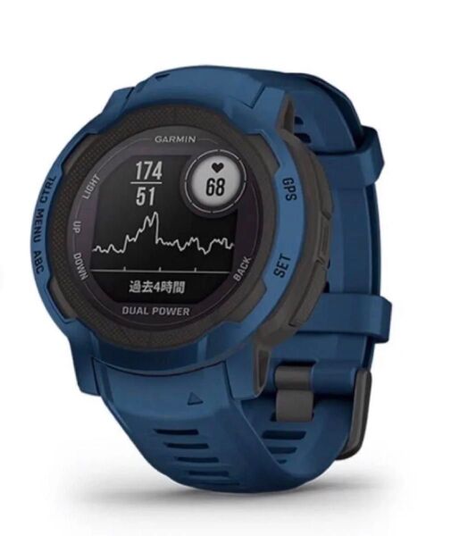 展示品 保証あり GARMIN Instinct 2 Dual Power Tidal Blue ガーミン スマートウォッチ