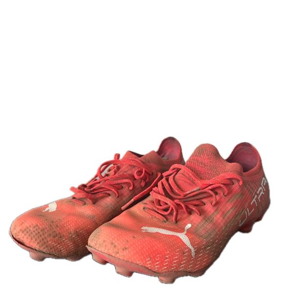 PUMA ウルトラ 1.4 HG/AG (土、人工芝用) トップモデル サッカースパイク レッド 25.5cm