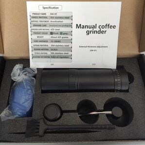 高精度手挽きコーヒーミル(5star, black)