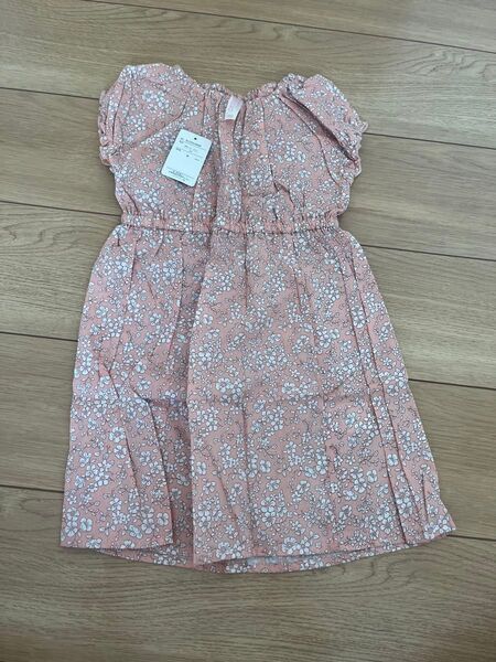 女の子 ワンピース 100ピンク 花柄 新品未使用