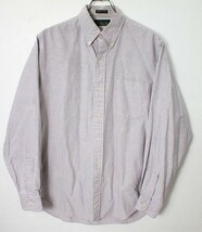 90's オールド Jクルー J.CREW 長袖 ストライプ オックスフォードシャツ (M) 旧タグ 90年代 コットン USED 古着_画像2