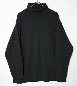  Canada made 90's EMSta-toru neck cotton long sleeve T shirt black (M) black long T 90 period old tag Old outdoor 