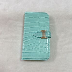 らくらくスマートフォン F-52B ケース カバー 手帳型 水色 スマホケース