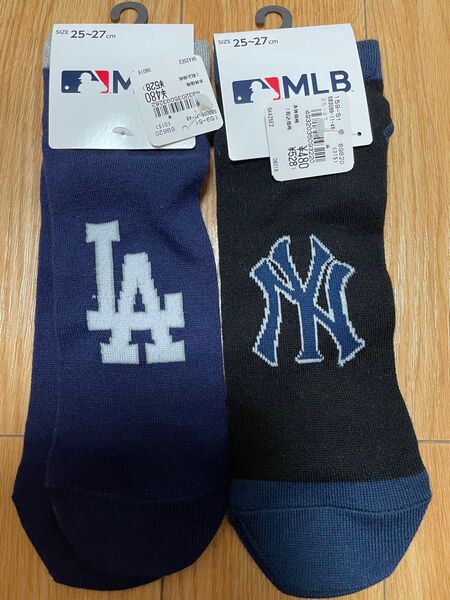 靴下 ソックス MLB ヤンキース ドジャース 25-27cm